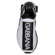 Dolce & Gabbana White Black Slip On Sorrento Sneakers Shoes