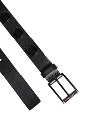 Dolce & Gabbana Black Luxury Leather DG Studs Buckle Belt