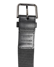Dolce & Gabbana Green Black Polyester DG Logo Buckle Belt