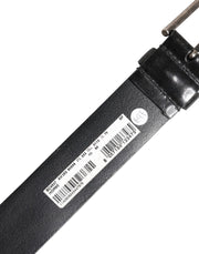 Dolce & Gabbana Black Classic Leather Metal Buckle Belt