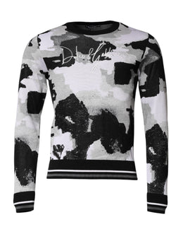 Dolce & Gabbana Multicolor Logo Crew Neck Pullover Sweater