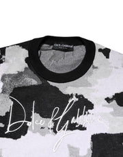 Dolce & Gabbana Multicolor Logo Crew Neck Pullover Sweater