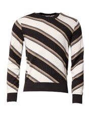 Dolce & Gabbana Multicolor Stripes Crew Neck Pullover Sweater