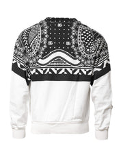 Dolce & Gabbana Black White Bandana Cotton Men Sweatshirt Sweater