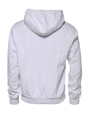 Dolce & Gabbana White Embossed Logo Hooded Sweatshirt Sweater