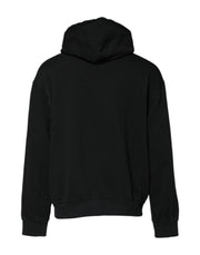 Dolce & Gabbana Black Logo Full Zip Hooded Men Sweatshirt Sweater