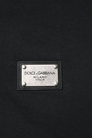 Dolce & Gabbana Black Logo Full Zip Hooded Men Sweatshirt Sweater