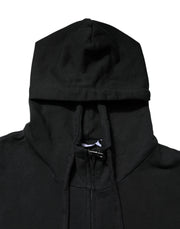 Dolce & Gabbana Black Logo Full Zip Hooded Men Sweatshirt Sweater