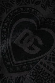 Dolce & Gabbana Black Printed Crew Neck Sweatshirt Sweater