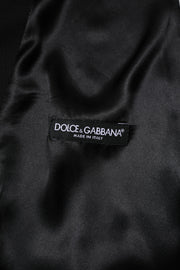 Dolce & Gabbana Black Wool Dress Formal Men Waistcoat Vest
