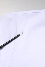 Dolce & Gabbana White Logo Embroidery Crew Neck T-shirt