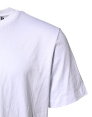 Dolce & Gabbana White Logo Embroidery Crew Neck T-shirt