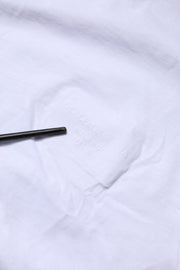 Dolce & Gabbana White Cotton Logo Patch Crew Neck T-shirt