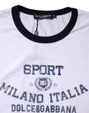 Dolce & Gabbana White DG Logo Print Short Sleeve T-shirt
