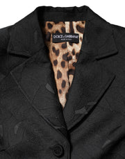Dolce & Gabbana Black Single Breasted Trench Coat Jacket