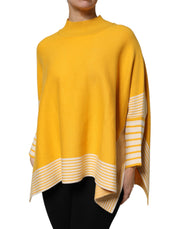 SIGNS Yellow Stripe Long Sleeve Overcoat Pullover Sweater