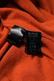 Alpha Studio Dark Orange Long Sleeves Turtleneck Sweater