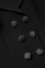 Dolce & Gabbana Black Wool Double Breasted Coat Jacket