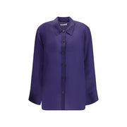 Khaite Purple Silk Dress Shirt
