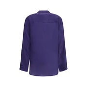 Khaite Purple Silk Dress Shirt