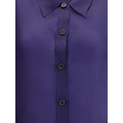 Khaite Purple Silk Dress Shirt