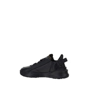 Fendi Black Calf Leather Bos Taurus Athletic Sneakers