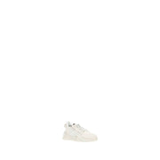 Fendi White Calf Leather Bos Taurus Athletic Sneakers