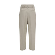 Brunello Cucinelli Cream Cotton Casual Pants