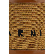 Marni Brown Cotton Backet Bag