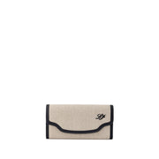 Loro Piana Beige Fabric And Leather Wallet