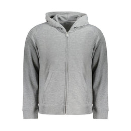 Calvin Klein Gray Recycled Polyester Men Hoodie