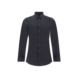 Dolce & Gabbana Black Elastane Dress Shirt