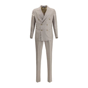 Gi Capri Beige Fleece Wool Two-Piece Suit