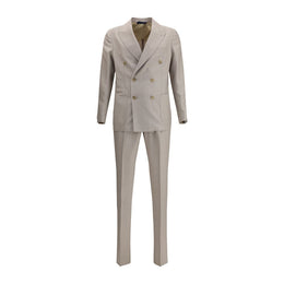 Gi Capri Beige Fleece Wool Two-Piece Suit