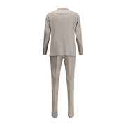 Gi Capri Beige Fleece Wool Two-Piece Suit