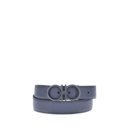 Ferragamo Blue Calf Leather Bos Taurus Regular Belt