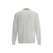 Brunello Cucinelli White Cotton Cardigan