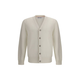 Brunello Cucinelli White Cashmere Cardigan