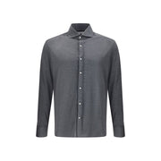 Brunello Cucinelli Gray Silk Shirt