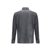 Brunello Cucinelli Gray Silk Shirt