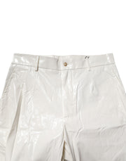 Dolce & Gabbana White Nylon Tapered Dress Men Pants