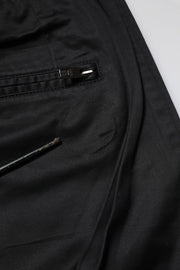 Dolce & Gabbana Black Cotton Mid Waist Jogger Pants