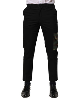 Dolce & Gabbana Black Cotton Cargo Dress Men Pants
