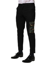 Dolce & Gabbana Black Cotton Cargo Dress Men Pants