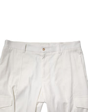 Dolce & Gabbana White Cotton Cargo Jogger Men Pants