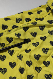 Dolce & Gabbana Yellow Heart Short Sleeves Men Casual Shirt