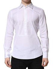 Dolce & Gabbana White Poplin Cotton Formal Men Dress Shirt