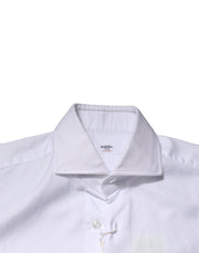 Barba Napoli White Long Sleeves Collared Dress Formal Shirt