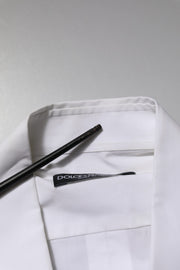Dolce & Gabbana White Cotton Long Sleeves Dress Formal Shirt