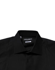 Dolce & Gabbana Black GOLD Long Sleeves Dress Formal Shirt